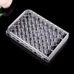VILLCASE 48 Well Tissue Culture Plate with Lid, Plastic Clear Flat Bottom Individual Pack for Lab Equipment