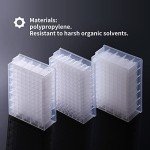 CryoKing Deep Well Plate, 96PCS 2,2ml Plastic Storage Plates, Square 24 Wells, U Bottom, No Cap, Pack of 96