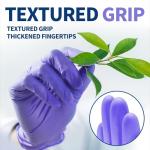 Supmedic Nitrile Exam Gloves, 3.5 Mil Powder-Free Food Safe Cleaning First Aid Disposable Medical Glove, Purple 100 Pcs (Medium)