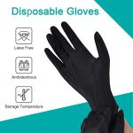 Schneider Black Vinyl Exam Gloves, 4mil, Disposable Latex-Free, Plastic Gloves for Medical, Cooking, Cleaning, and Food Prep, Sizes Medium
