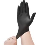 SwiftGrip Disposable Nitrile Exam Gloves, Black Nitrile Gloves Disposable Latex Free for Medical, Cooking & Esthetician, Food-Safe Rubber Gloves, Powder Free, Non-Sterile, 100-ct Box (Large)