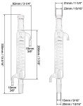 200mm Glass Condenser with 24/40 Joint