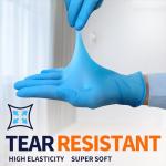 Supmedic Nitrile Exam Glove, 3.5 mil Disposable Medical Gloves Powder-Free Latex-Free, Box of 100 pcs (Blue) (Small)