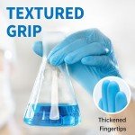 Medguy Medical Nitrile Exam Gloves, Powder-Free Latex-Free Non-Sterile Food-Grade 4.2 Mil Disposable Glove, Blue 100 Pcs (Medium)