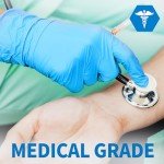 Medguy Medical Nitrile Exam Gloves, Powder-Free Latex-Free Non-Sterile Food-Grade 4.2 Mil Disposable Glove, Blue 100 Pcs (Medium)
