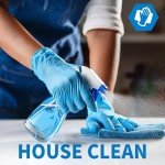 Medguy Medical Nitrile Exam Gloves, Powder-Free Latex-Free Non-Sterile Food-Grade 4.2 Mil Disposable Glove, Blue 100 Pcs (Medium)