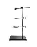QWORK Steel Lab Stand Set with Cast Iron Base