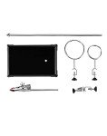 QWORK Steel Lab Stand Set with Cast Iron Base