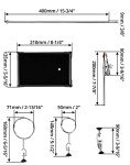 QWORK Steel Lab Stand Set with Cast Iron Base