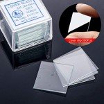50 Microscope Slides with 100 Pre-Cleaned Cover Slips