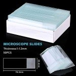 50 Microscope Slides with 100 Pre-Cleaned Cover Slips