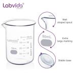 12-Piece 50ml Thick Glass Beaker Set
