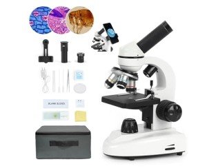 Dual LED Biological Microscope Kit with Phone Adapter