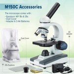 AmScope M150 Portable LED Monocular Microscope Kit