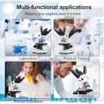 Trinocular Microscope with 40X-5000X Magnification