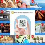 Antonki Digital Thermometers and Humidity Monitors - 2 Pack