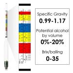 Hydrometer Kit for Wine, Beer, and Kombucha