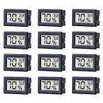 12-Pack Mini Digital Temperature & Humidity Gauges