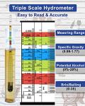 Triple Scale Hydrometer Test Kit for Home Brewing