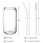 8-Pack Can-Shaped Drinking Glasses with Straws