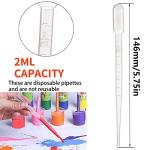 EKIND 2ml Graduated Plastic Transfer Pipettes - 100 Pack