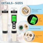 4-in-1 Hydrogen Water Tester with pH & Temp