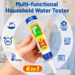 UIUZMAR 6-in-1 Hydrogen Water Tester & pH Meter