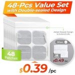 AUVON 48 Pcs Reusable TENS Unit Pads, 2"x2
