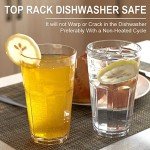 MICHLEY Unbreakable Tritan Plastic Highball Glasses - Set of 4
