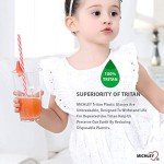 MICHLEY Unbreakable Tritan Plastic Highball Glasses - Set of 4
