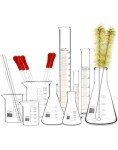 QWORK Borosilicate Lab Glassware Set - Heat Resistant