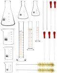 QWORK Borosilicate Lab Glassware Set - Heat Resistant
