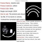 20pcs 6mm Cotton Alcohol Lamp Wicks – 15cm