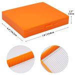 3-Pack Microscope Slide Holder Box - Orange 100 Places
