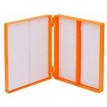 3-Pack Microscope Slide Holder Box - Orange 100 Places