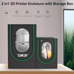 3D Printer Enclosure with Storage and LED Light