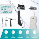 Self-Adhesive Shower Razor Holder Hooks - 2 Pack