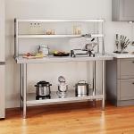 YITAHOME Stainless Steel Prep Table with Shelves
