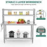 YITAHOME Stainless Steel Prep Table with Shelves