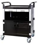 3-Shelf Lockable Utility Cart for Lab & Hospital