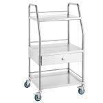 VEVOR 3-Shelf Stainless Steel Utility Cart with Wheels