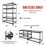 5-Tier Heavy Duty Metal Shelving Unit 48"W x 72"H