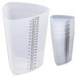 Triangular Plastic Beakers 32oz (5 Pack)