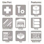 Akro-Mils Stackable Plastic Buckets, Set of 3