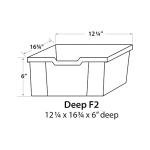 Gratnells Shallow F2 Kiwi Green Antimicrobial Storage Bins