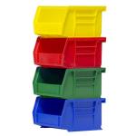 Akro-Mils Stackable Hanging Storage Bins - Red, 6 Pack