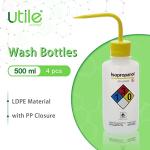 Isopropanol Safety Wash Bottles, Set of 4