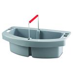 Rubbermaid Commercial 2-Compartment Maid Caddy, Gray
