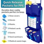 Royal Blue Flame Retardant PPE Isolation Door Caddy