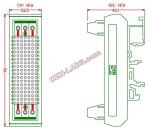 DIN Rail Mounting Case with Prototype PCB 20.3mm x 73mm